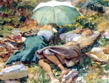 Une sieste John Singer Sargent Peinture à l'huile